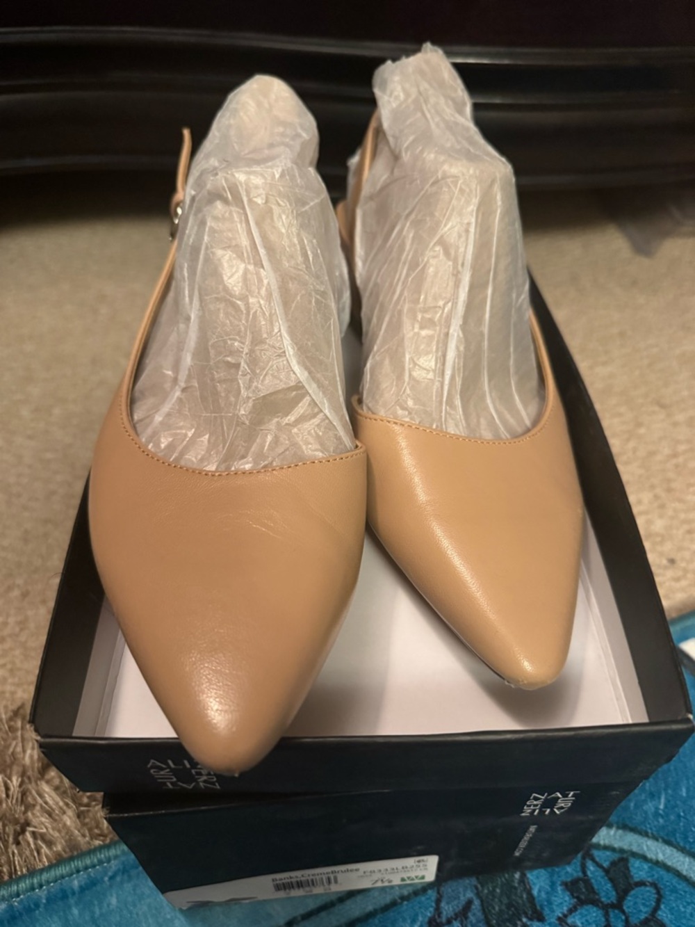 Women Naturalizer Banks,CremeBrulee Pointed Toe Slingback 7.5
